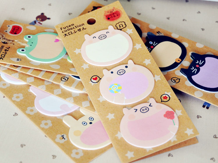 animals sticky notes set